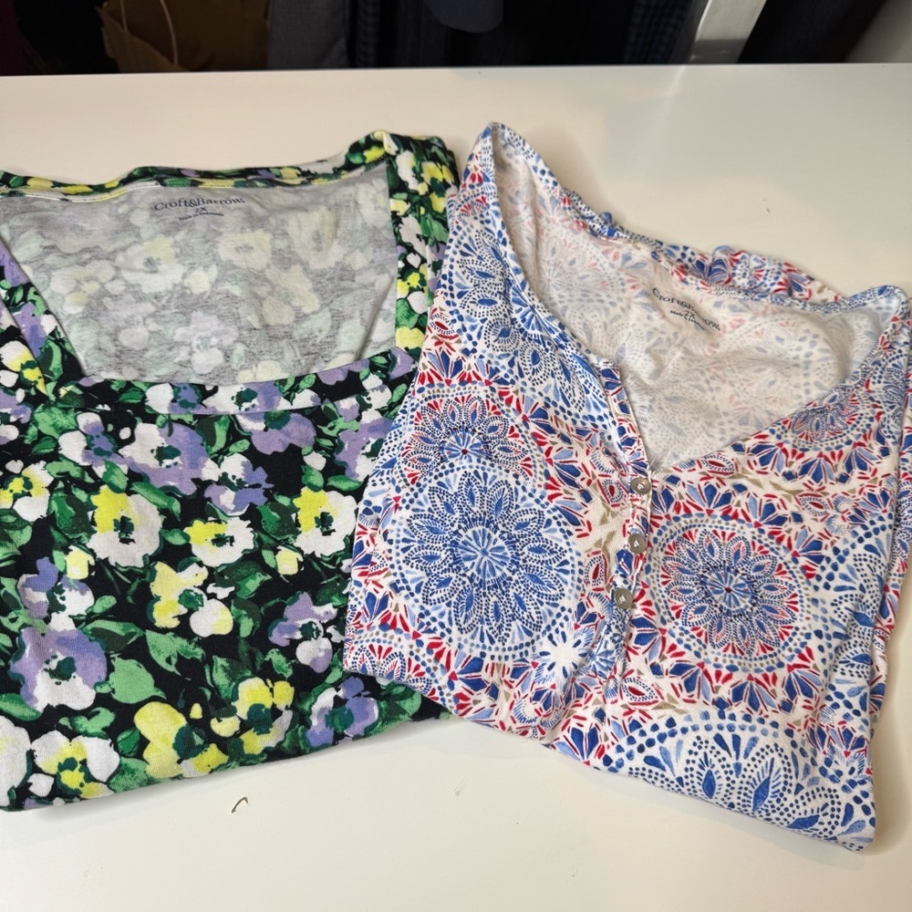 Croft & Barrow Women's Plus perfect tee tops size 2X